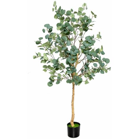 165cm Artificial Eucalyptus Tree Fake Decorative Houseplant with Plastic Pot (1/5)
