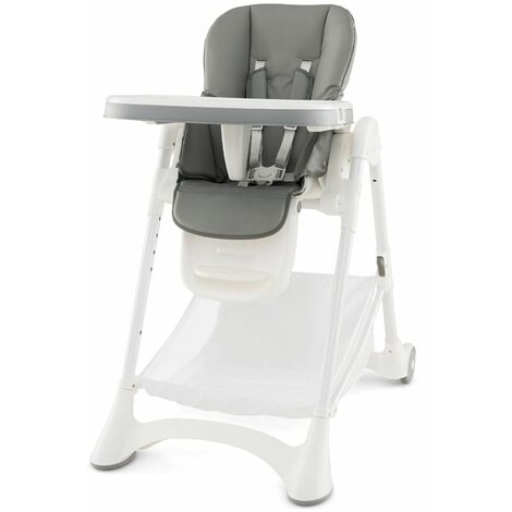 Folding Baby High Chair Adjustable Convertible High Chair W/ Detachable Cushion