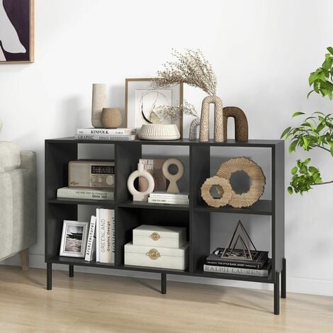 Wooden Storage Bookcase 6 Cube Open Bookshelf Home Office Display Cabinet Rack