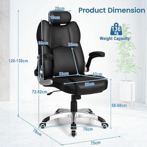 Executive Massage Office Chair Height Adjustable Kneading Massage Rolling Chair