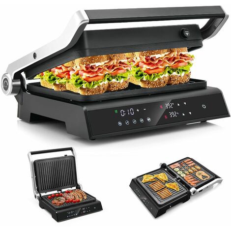 3-in-1 Electric Panini Press Grill 1200W Sandwich Maker Nonstick 5 Cooking Modes (1/5)
