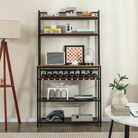 6-Tier Kitchen Baker Rack Industrial Storage Shelf Microwave Stand Freestanding