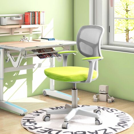 Kids Computer Desk Chair Low-Back Task Study Chairs Children Office Task Chair Green