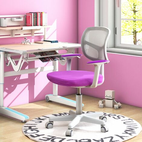 Kids Computer Desk Chair Low-Back Task Study Chairs Children Office Task Chair Purple