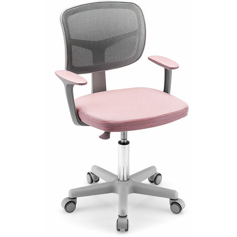 Kids Computer Desk Chair Low-Back Task Study Chairs Children Office Task Chair Pink