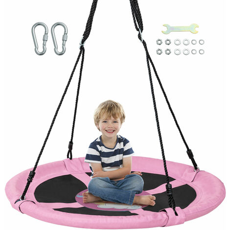 40 Inches Saucer Tree Swing Flying Circle Swing Seat Outdoor Round Swing Set