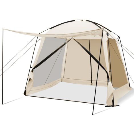 Costway 3 x 3 M Portable Camping Canopy Tent Screen Shelter Gazebo W/ Zippered Door (1/5)