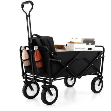 Outdoor Collapsible Folding Utility Wagon Heavy Duty Camping Garden Cart