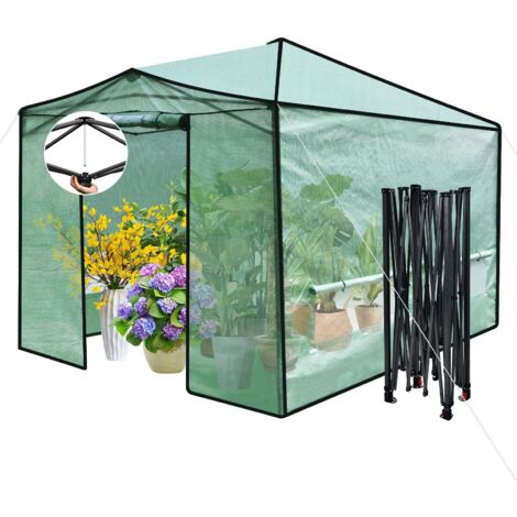 364cm x 243cm Folding Pop-up Greenhouse Walk-in Gardening Greenhouse
