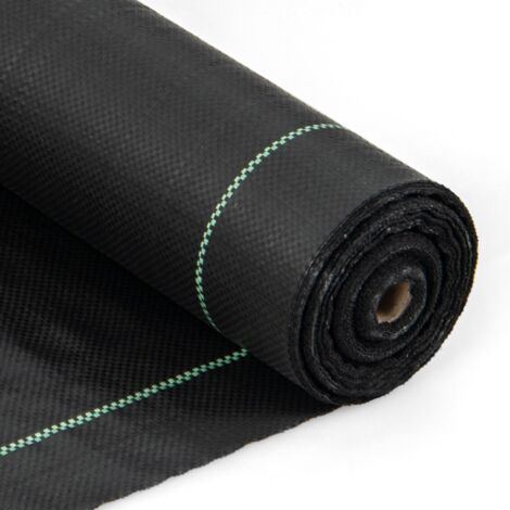 Garden Weed Barrier Fabric 50M x 1M PP Weed Control Fabric w/Guide Line (1/5)