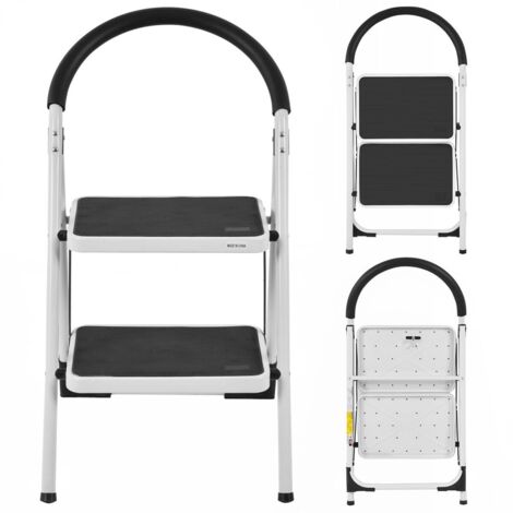 Portable 2 Step Household Ladder Folding Step Stool w/ Anti-Slip Platform 150 kg