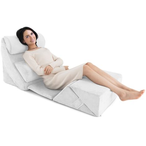 7 PCS Adjustable Support Pillow Set Bed Wedge Pillows Triangle Sit-up Pillow (1/5)