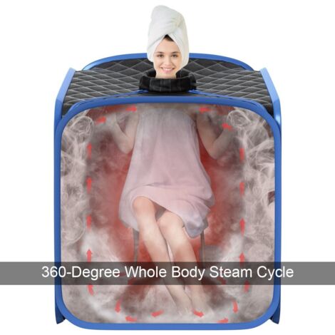 Foldable Steam sauna Spa Box Home Personal Sauna Tent W/Remote Control-Black (1/5)