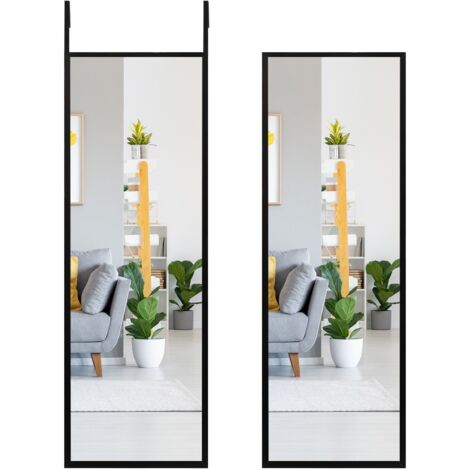 2 IN1 Full Length Mirror Over the Door Dressing Mirror Wall Mounted Makeup