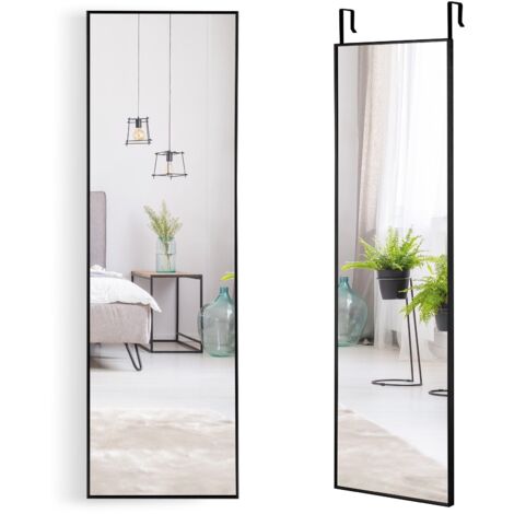 2 IN1 Full Length Mirror Over the Door Dressing Mirror Hanging Wall Mounted