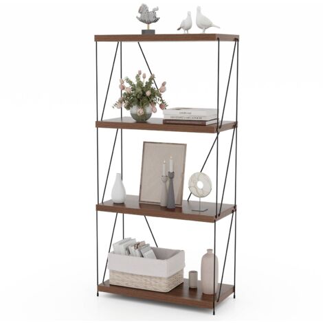 4-Tier Multipurpose Display Rack Industrial Storage Shelving Unit