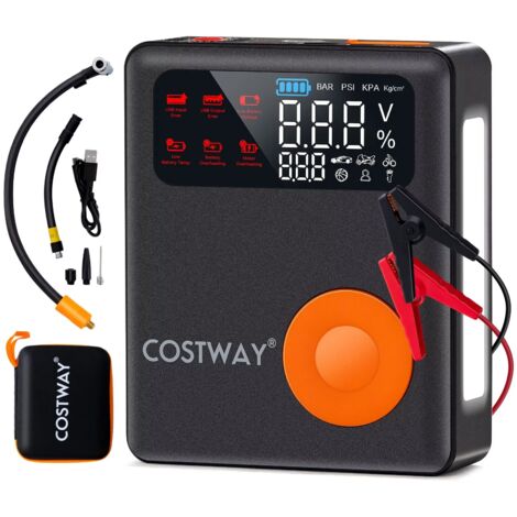 Jump Starter w/ Air Compressor 12V Battery Starter Portable Car Battery (1/5)