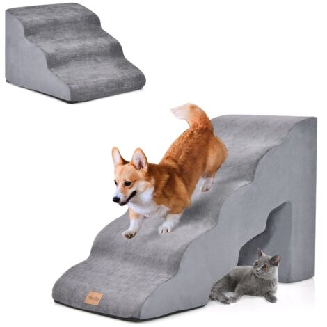 5-Tier & 3-Tier Dog Stairs Foam Dog Ramp Non-Slip Pet Ladder High-Density Sponge (1/5)