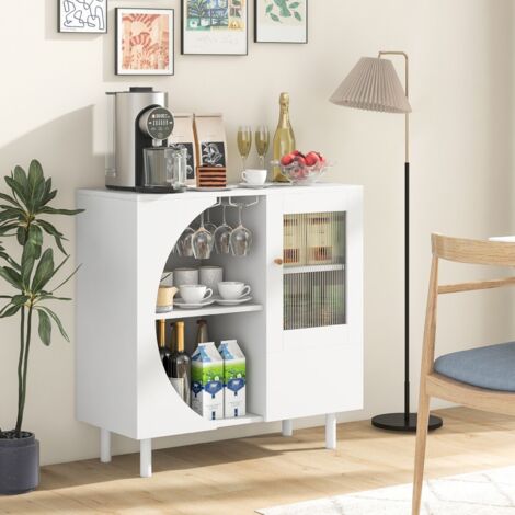 Kitchen Sideboard Wooden Buffet Cabinet Cupboard Free-standing Wine Cabinet