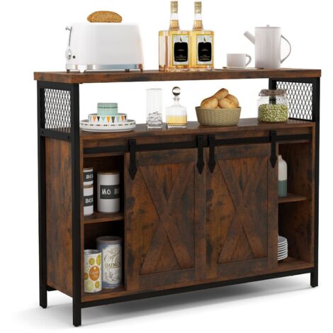 Buffet Cabinet Farmhouse Coffee Bar Cabinet Kitchen Storage Sideboard