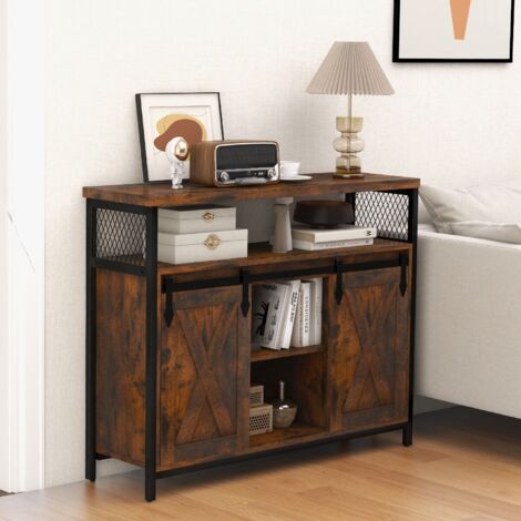 Buffet Cabinet Farmhouse Coffee Bar Cabinet Kitchen Storage Sideboard