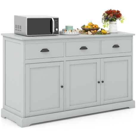 Kitchen Buffet Sideboard Wooden Storage Cupboard Cabinet with Adjustable Shelf (1/5)