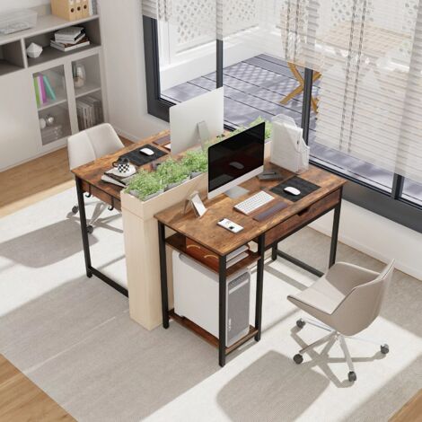 Compact Computer Desk 100CM Industrial Home Office Desk with Drawer