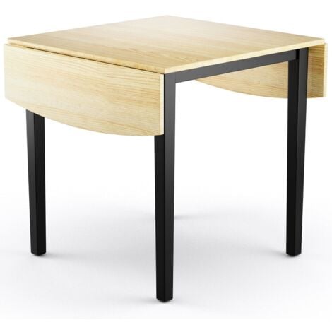 Folding Dining Table Drop Leaf Tables Home Wood Kitchen Table with Foot Pad