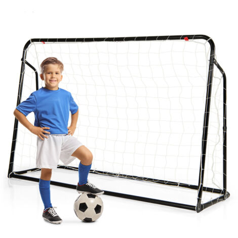 2-in-1 Kids Soccer Rebounder & Soccer Goal Angle-Adjustable Soccer Goal-Black (1/5)