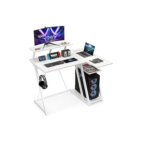 L-Shaped Gaming Desk with Outlets & USB Ports (1/5)