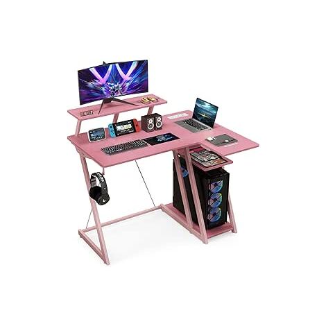 L-Shaped Gaming Desk with Outlets & USB Ports (1/5)