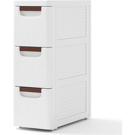 3-Drawer Rolling Organizer Unit with Built-In Wheels