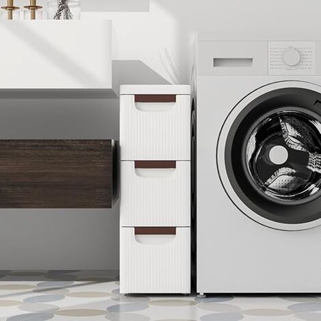 3-Drawer Rolling Organizer Unit with Built-In Wheels