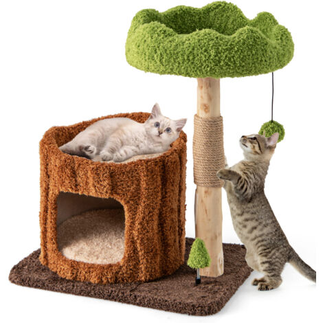 COSTWAY Multifunctional Cat Tree Modern Cat Tower w/Scratching