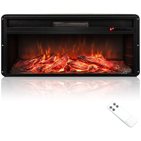 COSTWAY 86 cm Electric Fireplace 5000 BTU Recessed Fireplace Insert