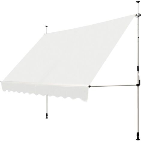 3M Telescopic Canopy Retractable Adjustable Outdoor Clamp Awning Sun Shelter