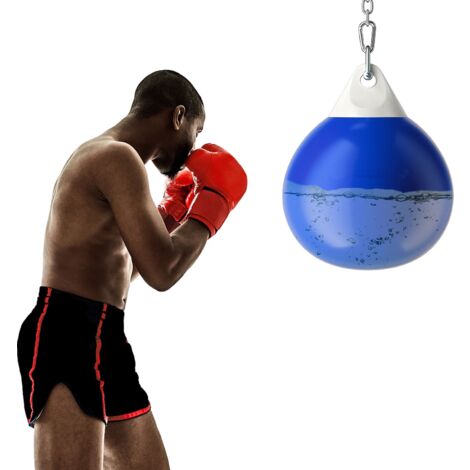 COSTWAY 18 Inch Water Punching Bag 50 kg Water Heavy Bag Filled Gym-Blue