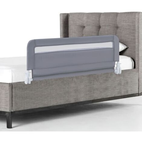 COSTWAY Toddlers Bed Rail Guard 100cm Foldable Baby Bed Rail-Grey