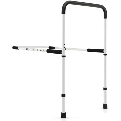 COSTWAY Bed Assist Rail Adjustable Bedside Standing Bar Safety Hand Guard Grab Bar (1/5)