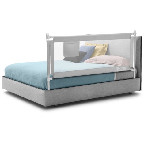 COSTWAY 175CM Baby Bed Rail Guard Toddler Infant Security Guardrail 24 Adjustable Height