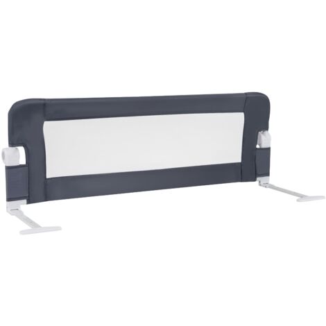 COSTWAY Foldable Bed Rail Toddlers 120cm Swing Down Baby Bed Guard Rail-Grey (1/5)