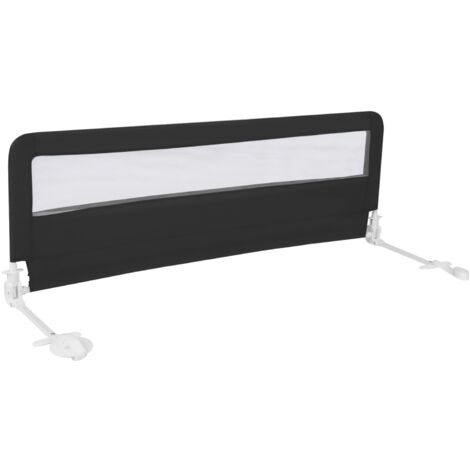 COSTWAY Toddlers Bed Rail Guard 150CM Foldable Baby Bed Rail-Black