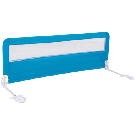 COSTWAY Toddlers Bed Rail Guard 150CM Foldable Baby Bed Rail-Blue (1/5)