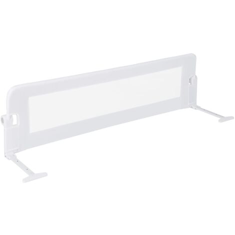 COSTWAY Foldable Bed Rail Toddlers 152cm Swing Down Baby Bed Guard Rail-White