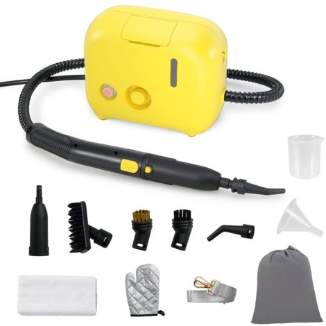 COSTWAY 1600W Portable Steam Cleaner Household Steamer w/1L Water Tank-Yellow (1/5)