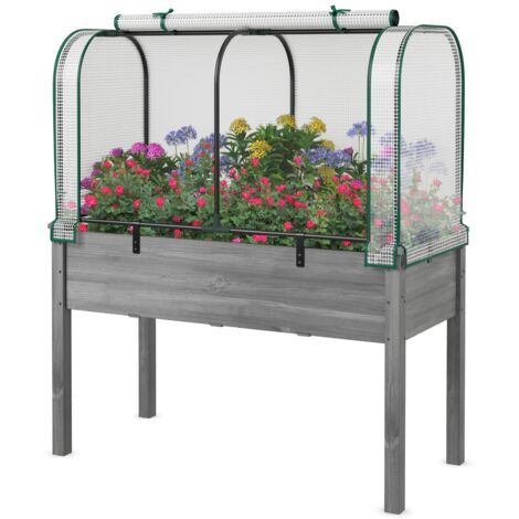 COSTWAY Mini Tunnel Greenhouse 118 x 55 x 60 cm Portable Garden Greenhouse-White (1/5)