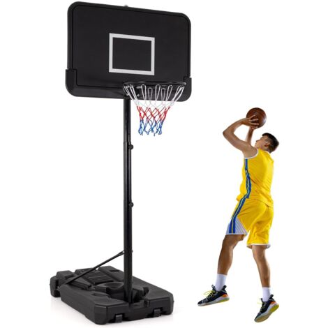 COSTWAY Adjustable Portable Basketball Hoop Outdoor Basketball Goal System (1/5)