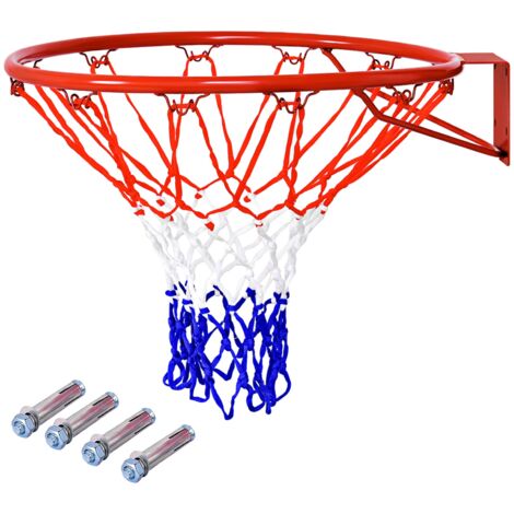 COSTWAY 46 cm Basketball Replacement Net All-Weather Basketball Goal Hoop-Red (1/5)