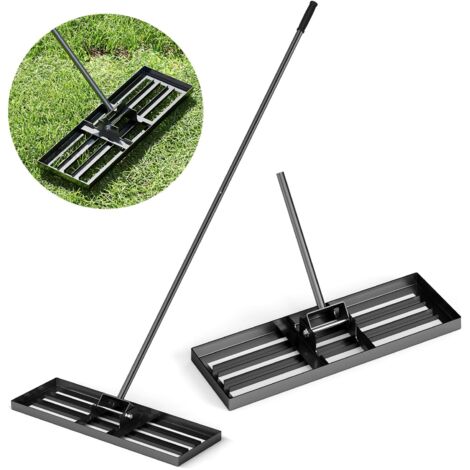 COSTWAY Lawn Leveling Rake 75 cm x 25 cm Heavy Duty Level Lawn Tool-Black