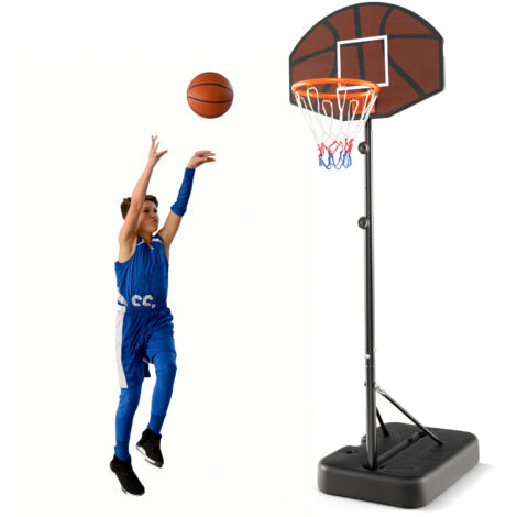 COSTWAY Kids Basketball Hoop Height Adjustable Portable Basketball Goal System Indoor (1/5)